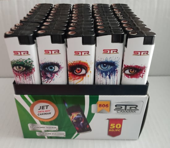 Str Dolumlu Jet Çakmak Sargılı Göz