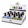 Alvetro Alv-03 ( Şeffaf Renkli Cam ) Sıvı Sabunluk ( 360ml ) ( Altıgen & Çizgili Desen )
