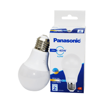 Panasonic ( Beyaz ) ( E27 ) ( 4.9w=43w ) Led Ampul ( Cool White ) ( 515lm )