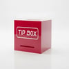 Kare Tipbox - Bahşiş Kutusu Kırmızı - 14x14xh13cm