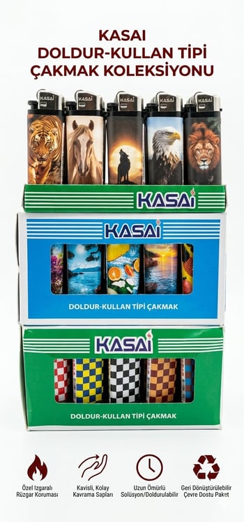 Kasai Taşlı Çakmak Dolumlu Sargılı Karışık Model