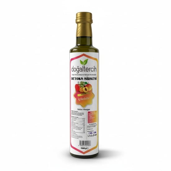 Doğaltercih Detoks Sirkesi Kayısı Pulplu ve Sandaloz Sakızlı Sirke 500 Ml