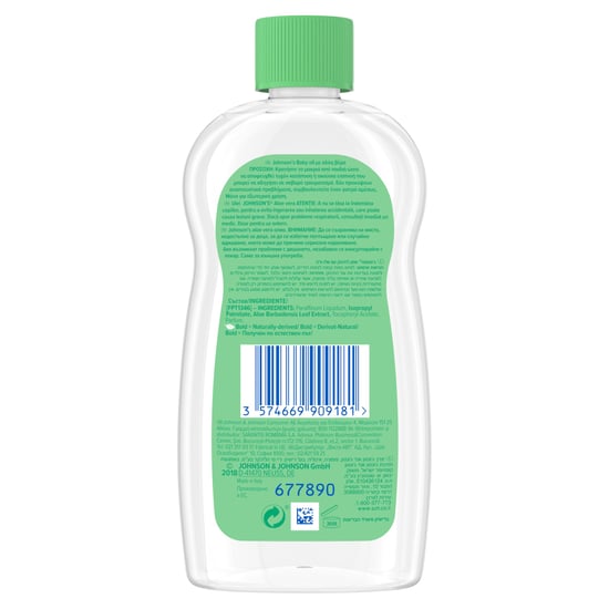 Johnson's Baby Oil Aloe Vera 300 Ml Yeşil
