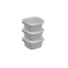 Dünya Dp-31271-999 ( Kare ) ( 3pcs = 550ml ) Easy Keep Saklama Kabı ( Renkli Plastik & Şeffaf Kapak )