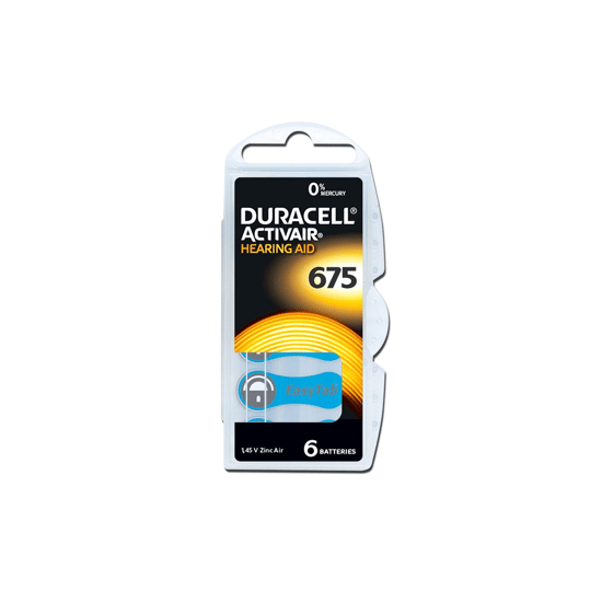 Duracell ( 675 ) ( 6pcs ) İşitme Cihaz Kulak Pili