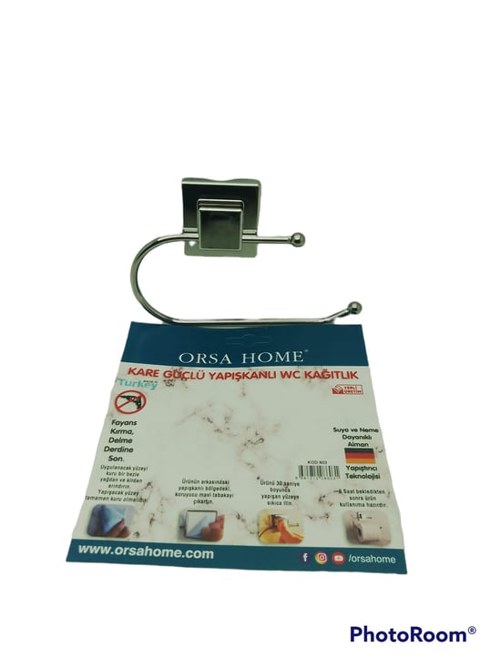 Orsa-603 Kare Yapışkanlı Wc Kağıtlık Askı
