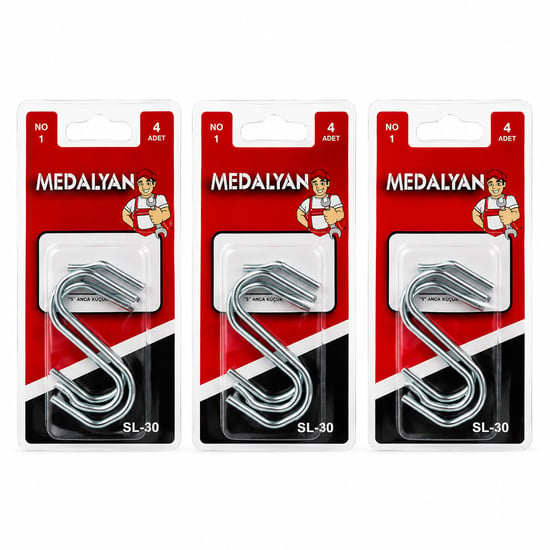 Medalyan Dl-30 ( No-1 & Küçük ) ( 4pcs ) ( S ) Kanca*