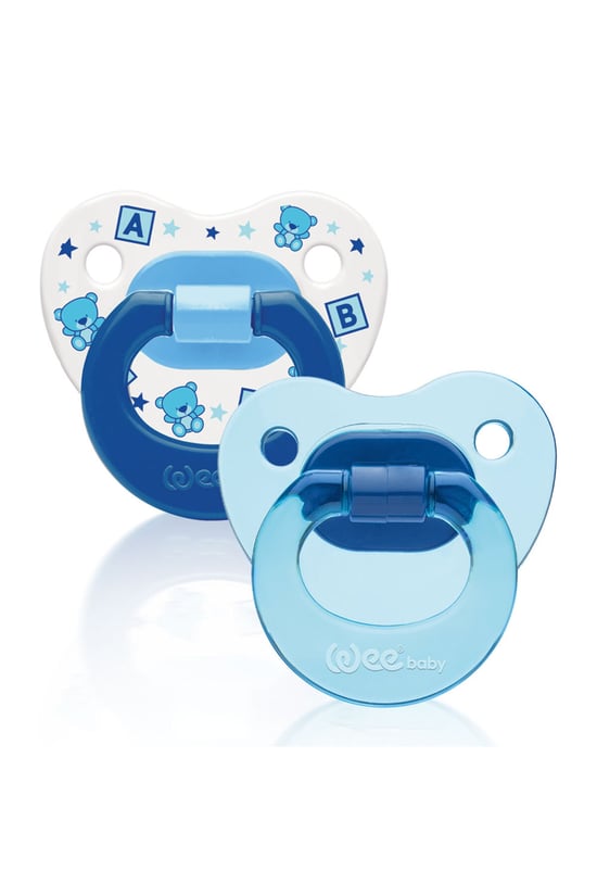 Wee Baby 2'li Damaklı Emzik No:1 0-6 Ay Mavi