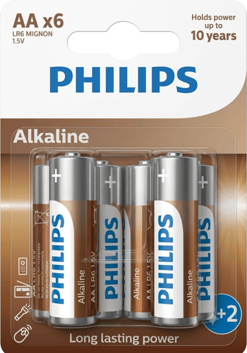 Philips Alkalin Aa Kalem Pil 1.5v 6'lı Blister