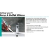 Sista Extra White Hygienic Banyo ve Mutfak Silikonu 280ml