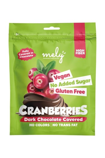 Mely Çikolata Glütensiz Şeker İlavesiz Vegan Çikolata Kaplı Turna Yemişi 50 GR