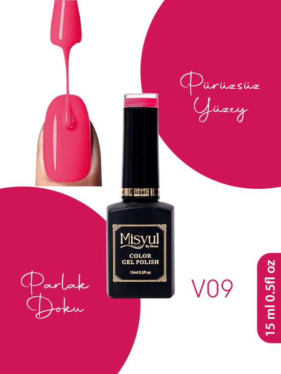 Misyul Uv Led Kalıcı Oje Nail Art 15 Ml Vitray Serisi V09