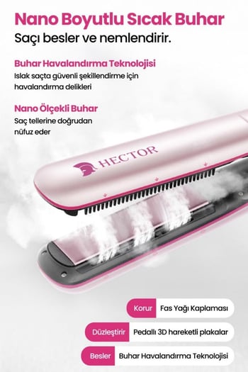 Hector Hd205b 150 W Buharlı Göstergeli Saç Düzleştirici