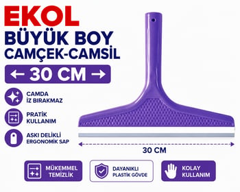 Ekol Büyük Boy Camçek-camsil-plastik-30 Cm