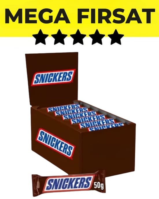 Snickers Çikolata 50 gr 24'lü Paket