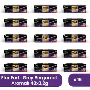 Efor Bergamot Aromalı Demlik Poşet Siyah Çay 3,2 Gr X 48 Adet - 16'lı Koli