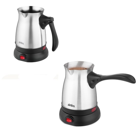 Sinbo Scm-2992 (çelik) Elektrikli Cezve (türk Kahve Makinesi & 6fincan=500ml) (360° Kablosuz Kullanım) (600w)