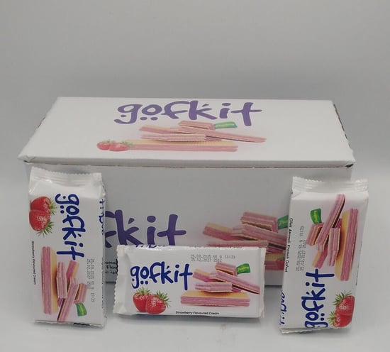 Lark Gofkit Wafers Çilek 60gr 24'lü