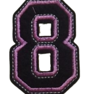 P Parla Aplike Ütü İle Yapışan 8  Rakamı  Arma 3x4 cm