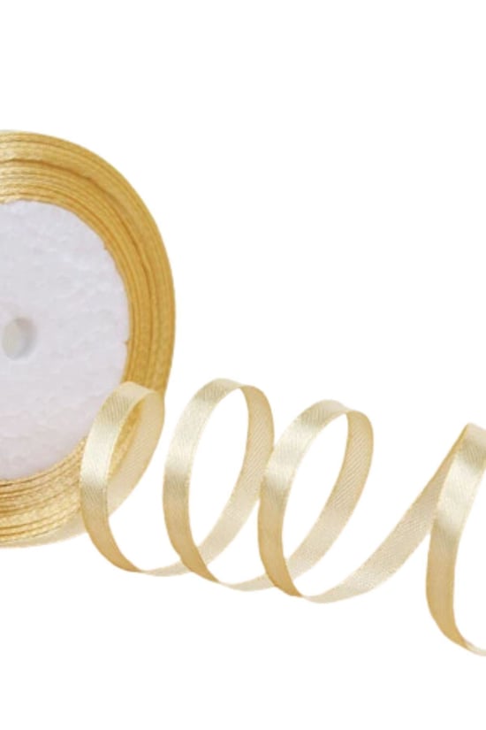 Saten Kurdele 6 Mm Karamel 5 Metre