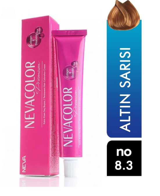 Nevacolor Premium Tüp Saç Boyası Altın Sarısı 8.3