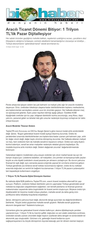 Aracılı Ticaret Dönemi Bitiyor, 1 Trilyon TL’lik Pazar Dijitalleşiyor!