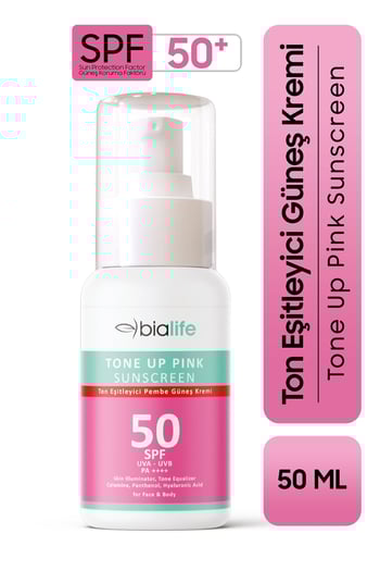 Ton Eşitleyici Spf-50 Pembe Güneş Kremi - Bialife