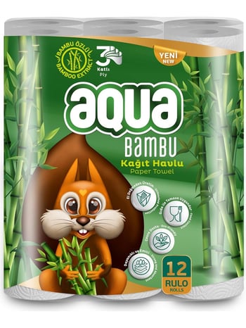 Aqua Havlu 12'lı Bambu