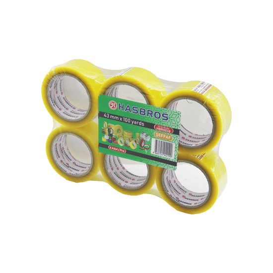 Hasbros Hbr-0038 ( Şeffaf ) ( Akrilik Yapışkan ) ( 45mmx100yards ) Koli Bantı ( Bandı )