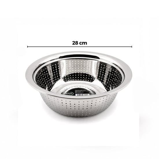 Yakut-10793 ( 28cm ) ( Kulpsuz ) Paslanmaz Metal ( Sepet ) Süzgeç
