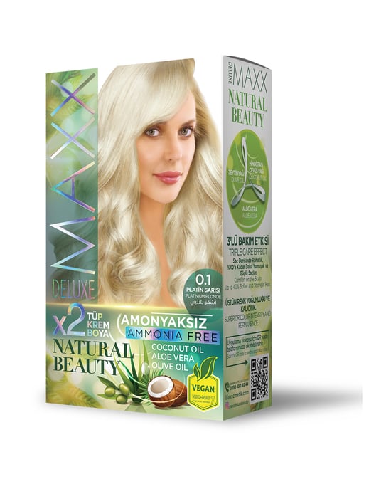 Maxx Deluxe Natural Beauty Amonyaksız Set Boya 0.1 Platin Sarısı