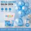 Gemar Gm-110-35 ( Metalik & Açık Mavi ) Balon ( 11'' & 28cm & 100pcs )