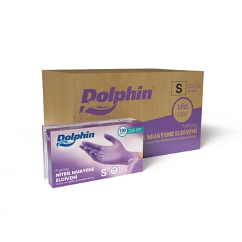 Dolphin Lila Nitril Muayene Eldiveni (small-küçük Boy) 100’lük Kutu