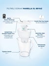 BRITA Marella XL 12 x Maxtra Pro All-In-1 Filtreli Su Arıtma Sürahisi - Beyaz