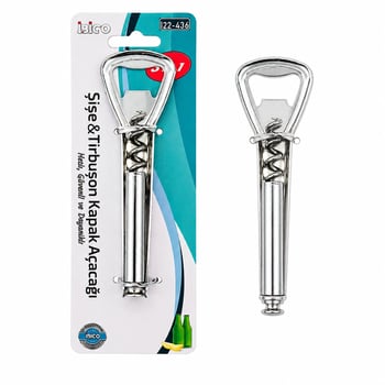 İ22-436 ( 3in1 ) ( Metal ) Tirbuşon Kapak Açacak