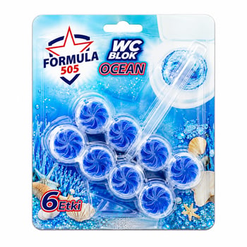 İnura Global Formula 505 (ocean) (4lü X 2pcs) (wc Blok) (6etki=kireç Önleyici& Hoş Koku& Kir Gider& Köpük& Parlaklık) (4 Hafta) (100gr)