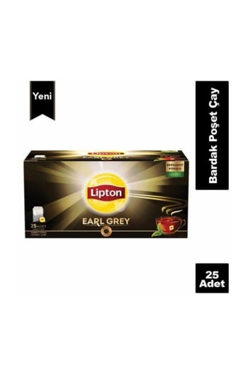 Lipton Earl Grey Bardak Poşet Çay 25'li
