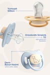 Wee Baby Duo Simetrik Uçlu Emzik 0-6 Ay No:1 (mavi - Sarı)