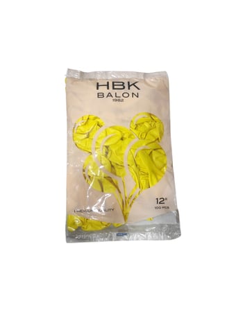 Hbk Pastel Sarı Balon 100 Lü 12 İnç