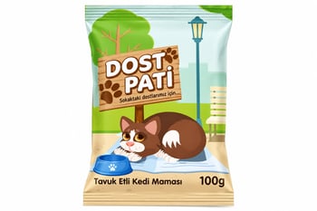 Dost Pati Kedi Maması Tavuk Etli 100 G