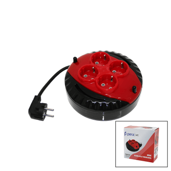 Veetrin Pera Wt-730023 ( 3mt ) ( Mini Makaralı ) Uzatma Kablo ( 3x1.5mm )