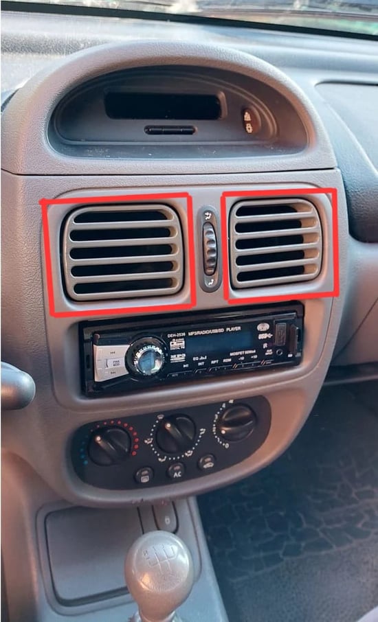 Private Renault Clio Reno Thalia Grİ Renk 1 Çİft Orta Kalorifer Fan Hava