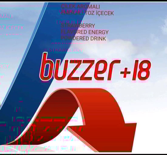 Buzzer +18 Çilek Aromalı Toz Enerji İçecek 24lü