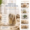 İ12-252 ( Poşetli ) ( Renkli Mix ) Midye & Deniz Kabuk Vazo Taşı