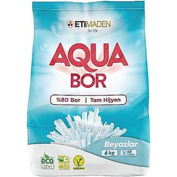 Aquabor Beyazlar için 6 Kg Toz Deterjan