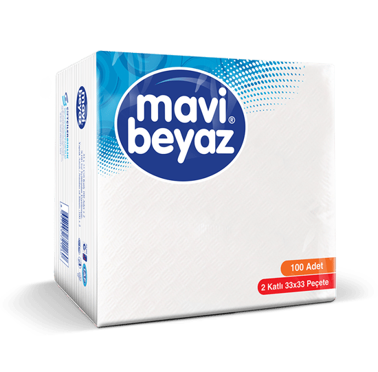 Mavı Beyaz Peçete Tombul 100'lü