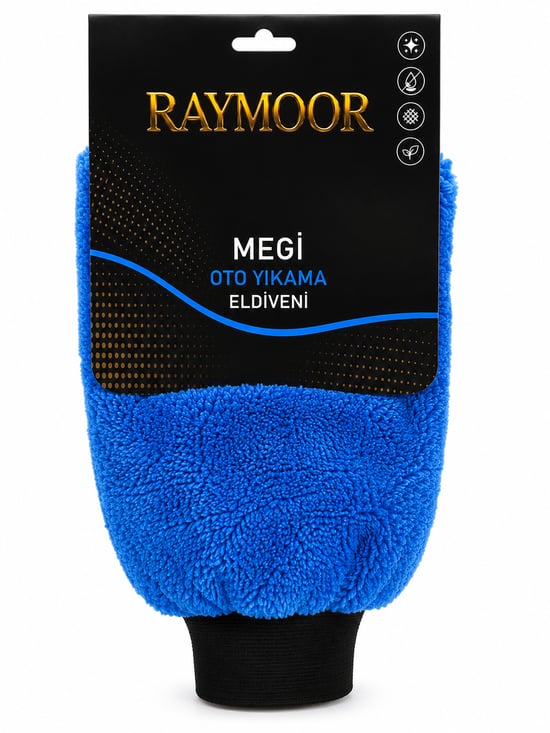 Raymoor Megi Mikrofiber Oto Yıkama Eldiveni Çizmez Profesyonel Araç Yıkama Eldiveni Ultra Yumuşak