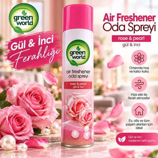 Green World Gül & İnci Gül ve İnci Oda Spreyi 300 Ml