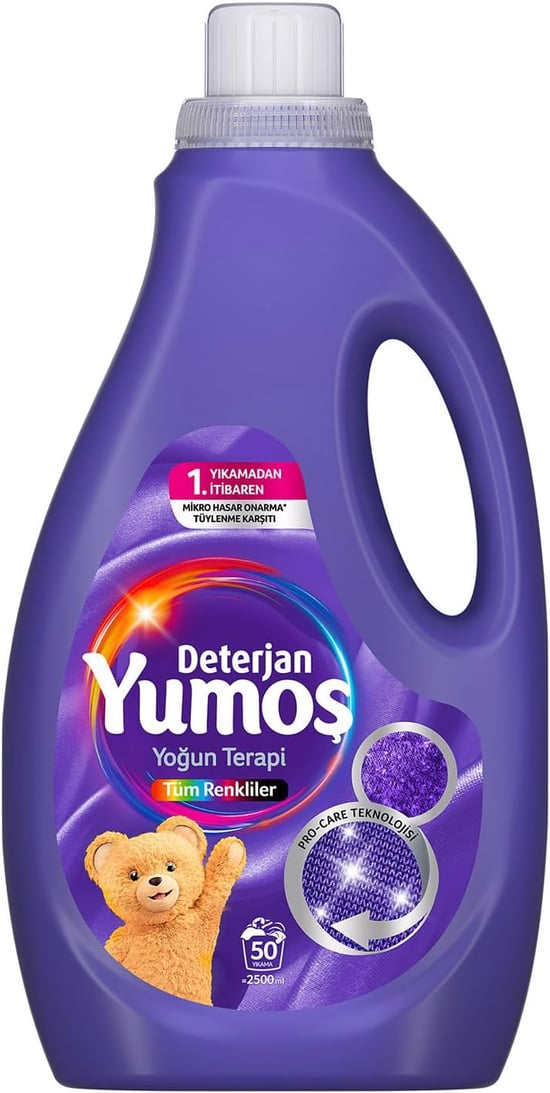 Yumoş Sıvı Bakım Deterjanı Tüm Renkler 50 Yıkama 2500 Ml