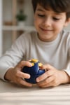 Çevirmeli Stres Topu / Stres Oyuncağı / Spinner Ball Sarı - Lacivert